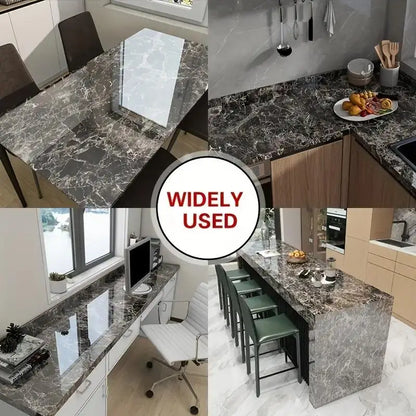 Marble Pattern Wallpaper, Self Adhesive Wall Sticker, Waterproof & Oil-proof Wall Decal, Wall Decor for Home Kitchen Living Room