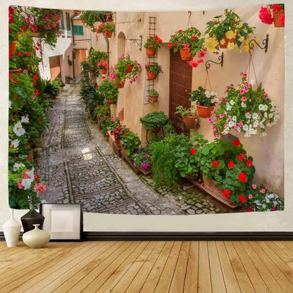 Bohemian Home Wall Decor Living Room Art Hanging Cloth Large Printed Tapestry Retro Town Garden Landscape Wall Hanging
