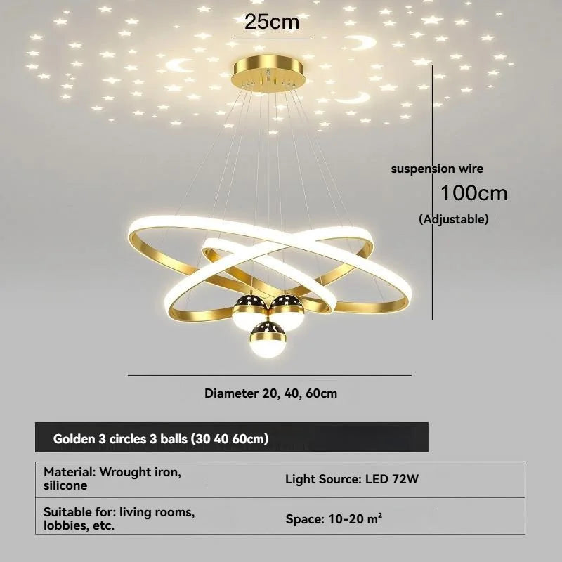 Living Room Chandelier - Modern, Simple and Elegant, Trendy Lamp, New Model for Dining Room, Master Bedroom Lamp