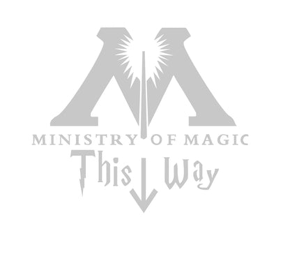 Bathroom Toilet Wall Stickers MINISTRY OF MAGIC THIS WAY Washroom Art Mural Home Decor Waterproof Wallpaper Vinyl Wall Decals