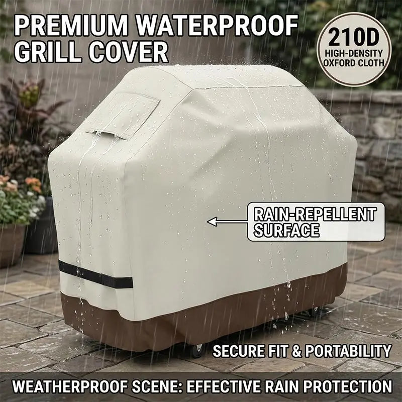 210D Oxford BBQ Cover,Outdoor Grill Cover All-Season Universal BBQ Hood ,Suitable for Camping and Barbecue Essential Accessories