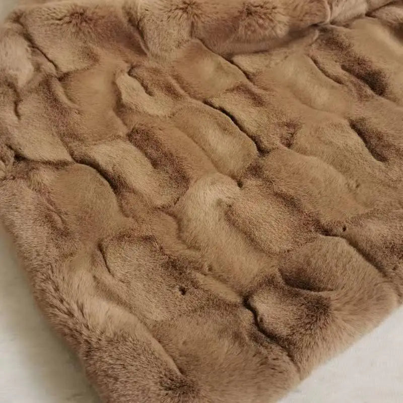 Faux Fur Mink Blankets Double Layers 100% Acrylic Soft Warm Thick Throw Sofa Bed Home Decoration Fleece Blankets