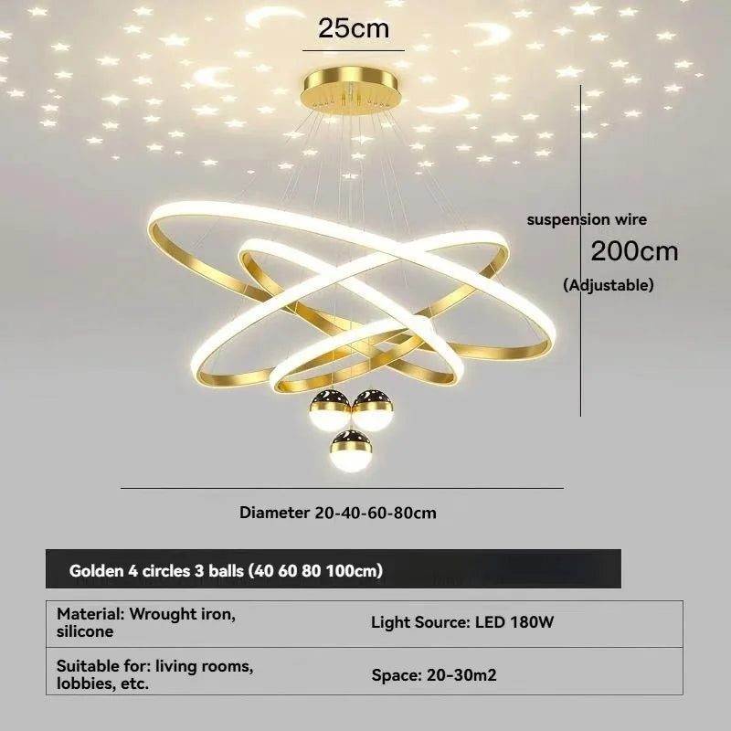 Living Room Chandelier - Modern, Simple and Elegant, Trendy Lamp, New Model for Dining Room, Master Bedroom Lamp