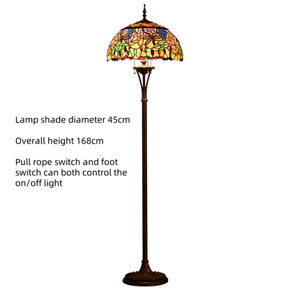 Living Room Floor Lamp Bedroom Bedside Light Rustic Creative Retro Style Remote Control Standing Light LED Lights Room Decoratio