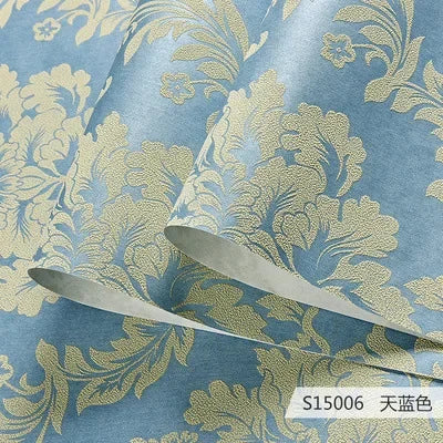 European Style Non-woven Wallpaper Bedroom Living Room Sofa TV Background Wall 3D Embossed Wallpaper