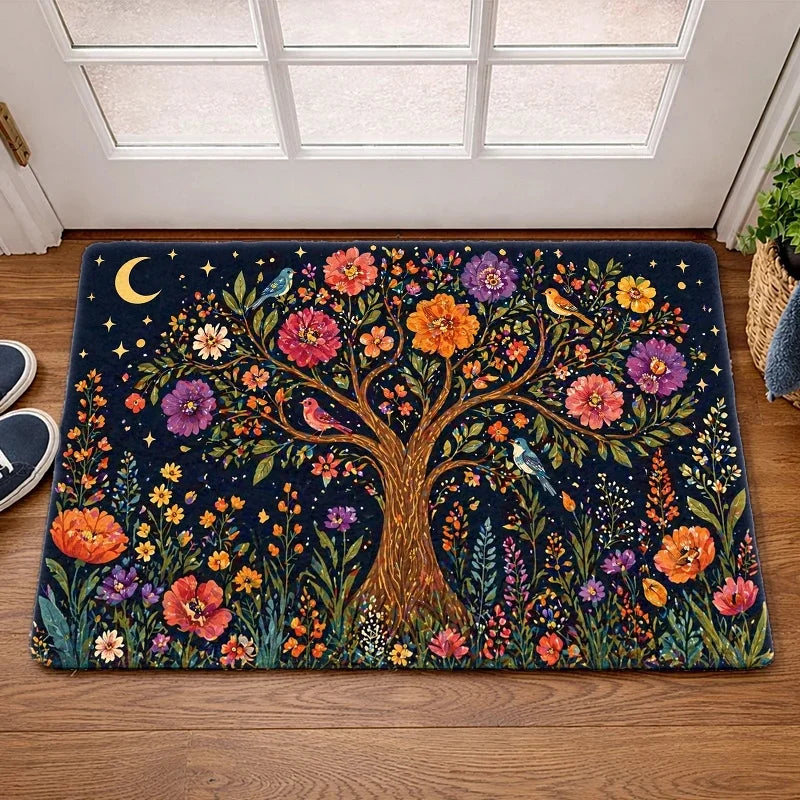 Fantasy Nature Theme Area Rug Dramatic Cliff Detail Artistic Indoor Mat For Housewarming Gift Modern Home Decor Inspiration