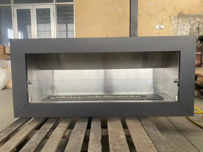 Fireplace Insert 600/750/900/1100/1300mmm Super Modern Living Remote Control Frame Bioethanol Smokeless Gas