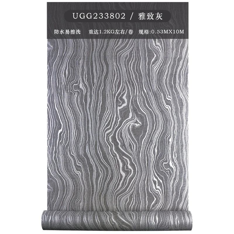 Nordic Light Green Gilded Water Ripple Wallpaper High-End Feel Living Room Bedroom TV Background Wall Wallpaper