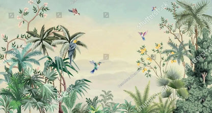 Custom 3D Tropical Rainforest Wallpaper Mural Animals Monkey Wallpapers for Living Room Background Wall paper home decor Sticker
