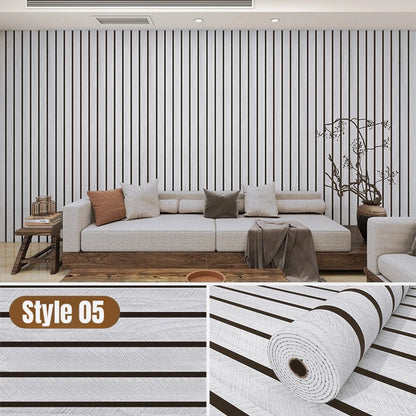 3D Wall Sticker Panel Self-Adhesive Wood Grain Wallpaper Home Decor Peel and Stick Easy To DIY Suitable for Ceiling Living Room