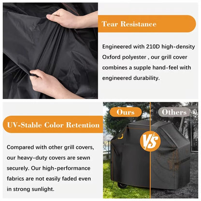 Outdoor Barbecue Rain Cover Dustproof Sunproof Waterproof Garden BBQ Cover Protective Shelter for Picnics And Camping