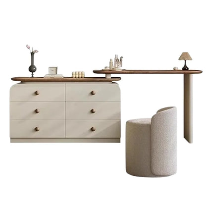 Adjustable Rustic Dressing Table Apartment Drawer Solid Wood Dressing Table Stool Drawer Penteadeira De Maquiagem Home Furniture