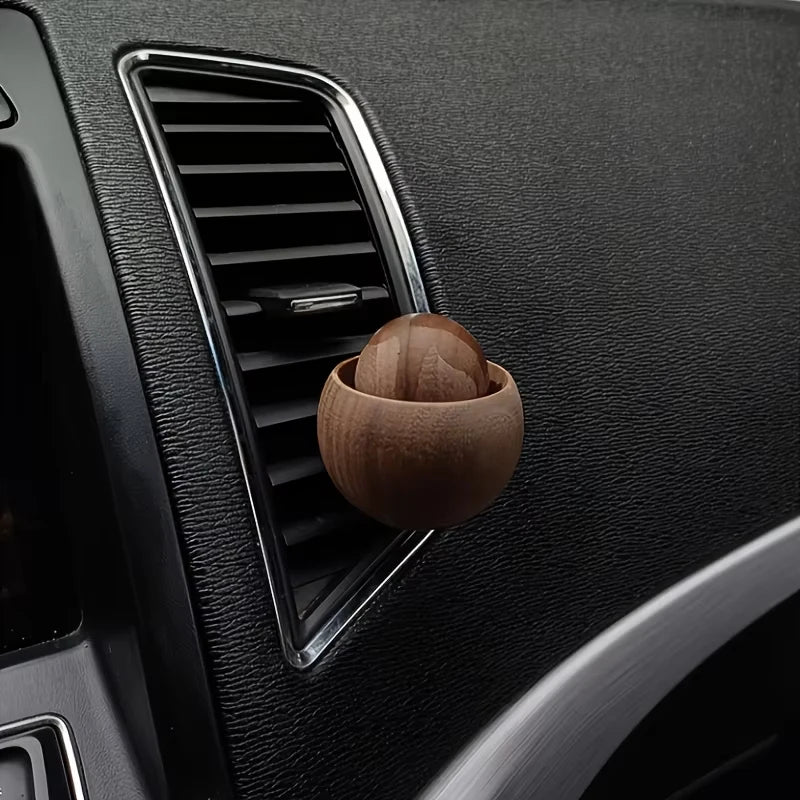 1/2/4Pcs Wood Essential Oil Diffuser No Electric Natural Natural Black Walnuts Mini Cute Car & Home Fragrance for Bedroom Office