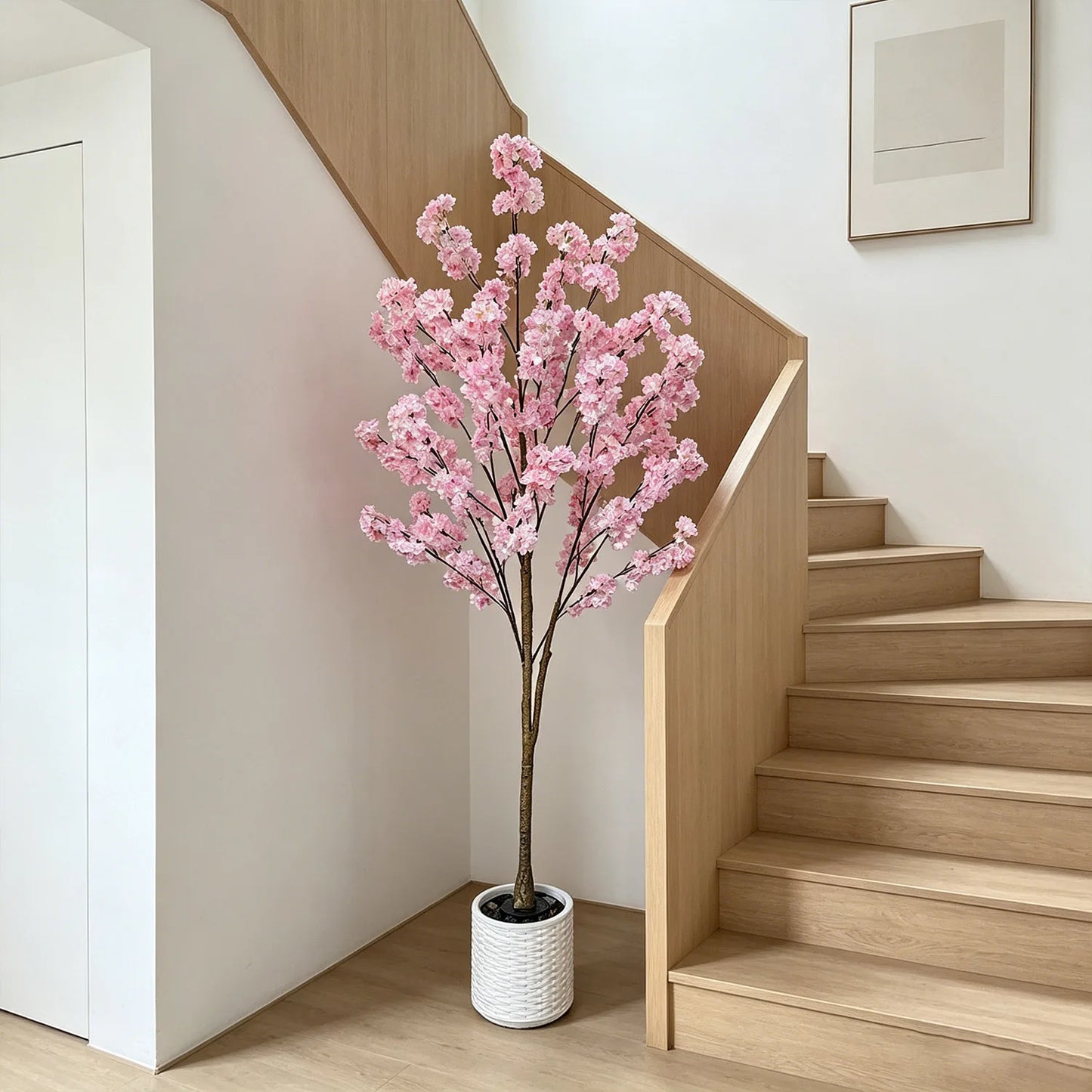 120-180cm Artificial Pink Cherry Tree Blossom Indoor Outdoor Fake Plant for Home Garden Living Room Decoration Wedding