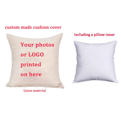 DIY Customized Throw Pillow Custom Cushion Cover Home Decorative Square Wedding Pets Baby Picture Print Pillowcase Gift