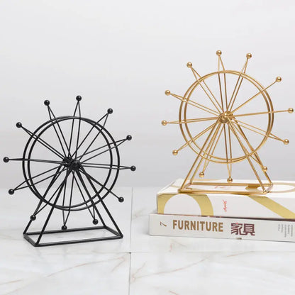 Nordic Iron Ferris Wheel Ornaments Creative Living Room Office Desktop Indoor TV Wine Cabinet Decoration Small Furnishings