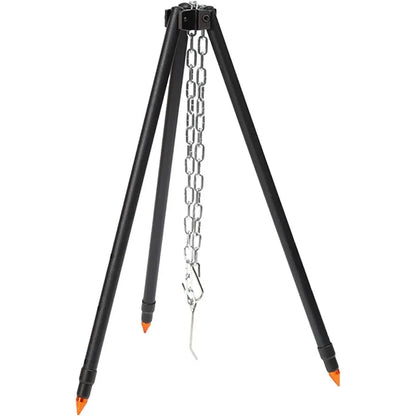 Camping Tripod for Cooking, Portable Adjustable Outdoor Cooking Campfire Tripod Grill with Hanging Chain, Suitable for Cook Camp