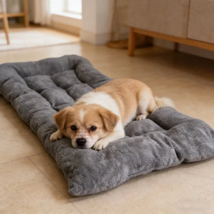 Extra Large Plush Dog Bed Sofa Thickened Super Soft Polyester Pet Mat Dog Crate Mat Bed For Small Medium Large Dog Bed