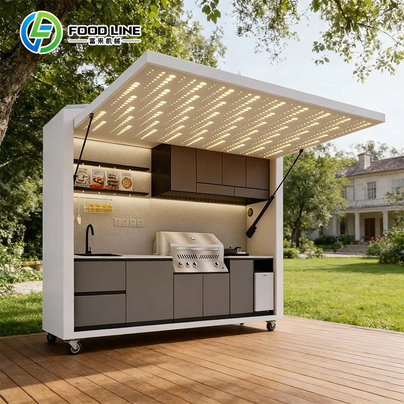 Diy Outdoor Kitchen with Bar Welcome Design Cheapest for Bbq Camping Backyard Cooking Area Custom