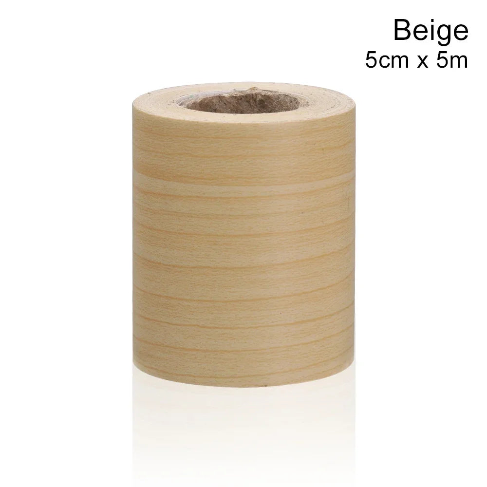 Self-adhesive PVC Waterproof Wood Waist Line Wallpaper Skirting Line Wall Border Stickers Home Decor