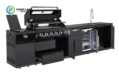Durable Cabinets Outdoor Kitchen Set Home Garden Barbecues Bbq Grills Machine For Party Bbq Grills Outdoor Customize