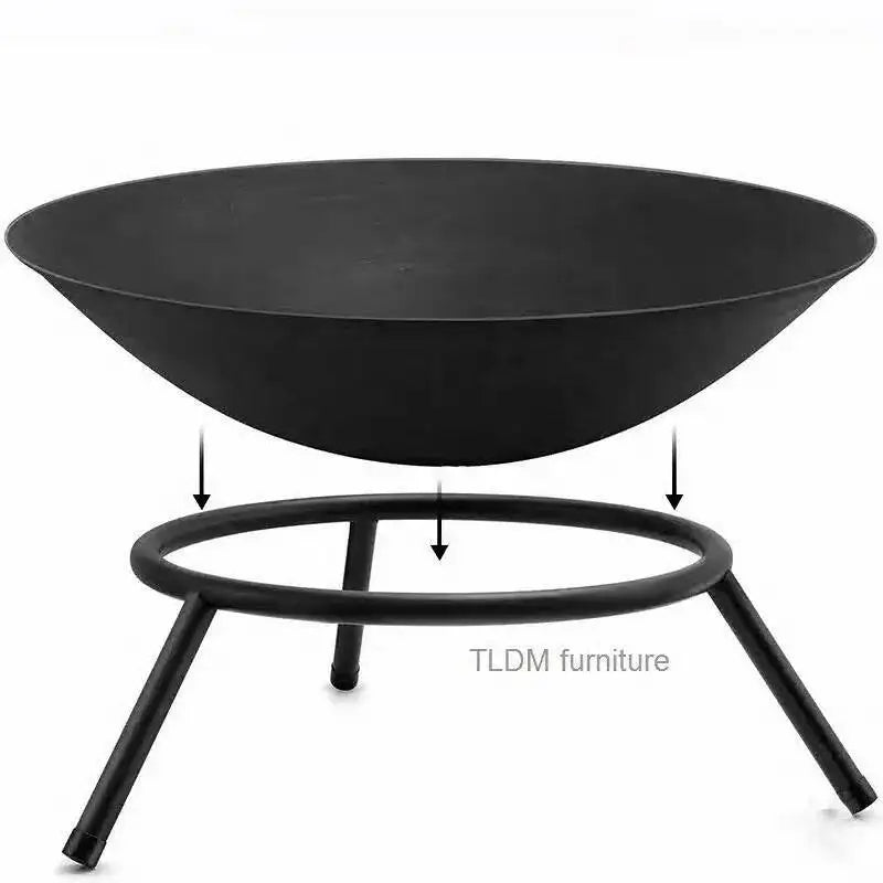 Bonfire European Wrought Fire Iron Grill Stand Brazier Home Garden Party Courtyard Fire Pits Wood Heater Outdoor Camping Furnace
