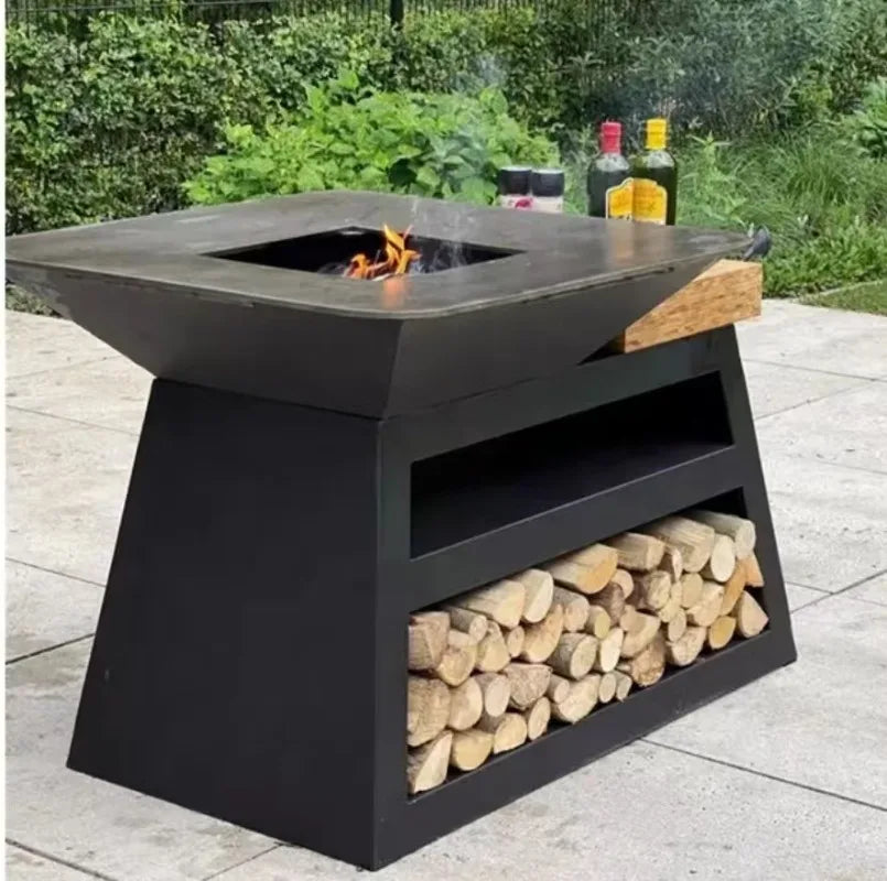 Professional Outdoor Steel Bbq Grill Manufacture Outdoor Charcoal Fire Pit Bbq for Sale