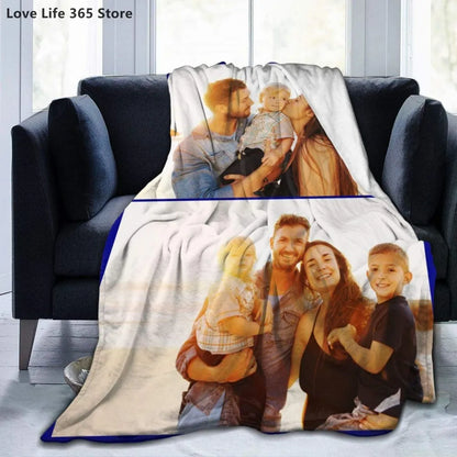Custom Blanket With Picture Collage Customized Blankets Birthday Souvenir Christmas Gifts Personalized Throw Blanket