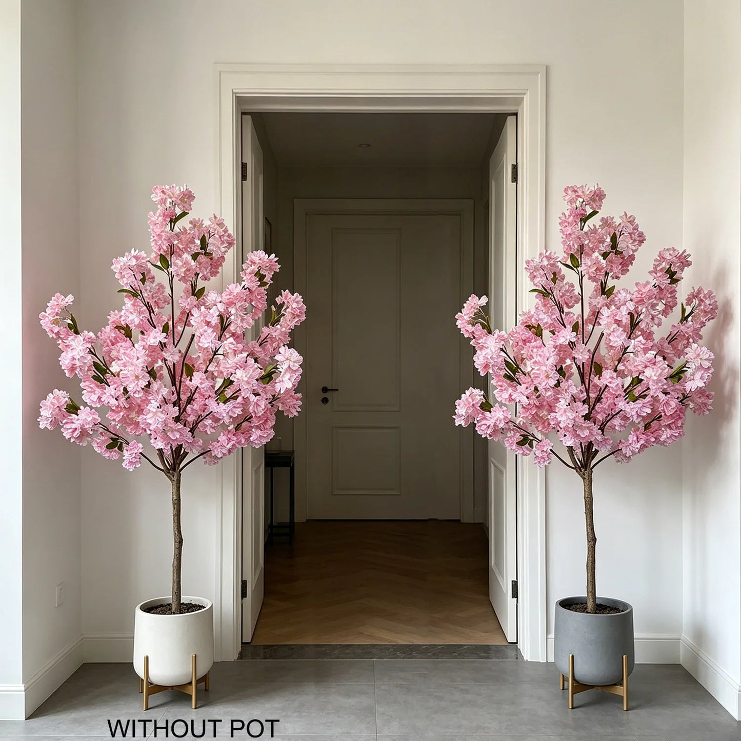 4.92FT Artificial Pink Cherry Blossom Plant UV-Resistant Indoor Outdoor Faux Plant for Home Wedding Garden Living Room Decor
