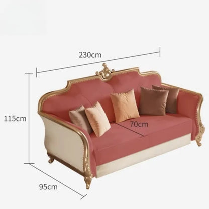 Italian Sleeper Living Room Sofa Apartment Romantic Design Leather Sofa Large Comfortable Muebles Para Habitacion Home Furniture