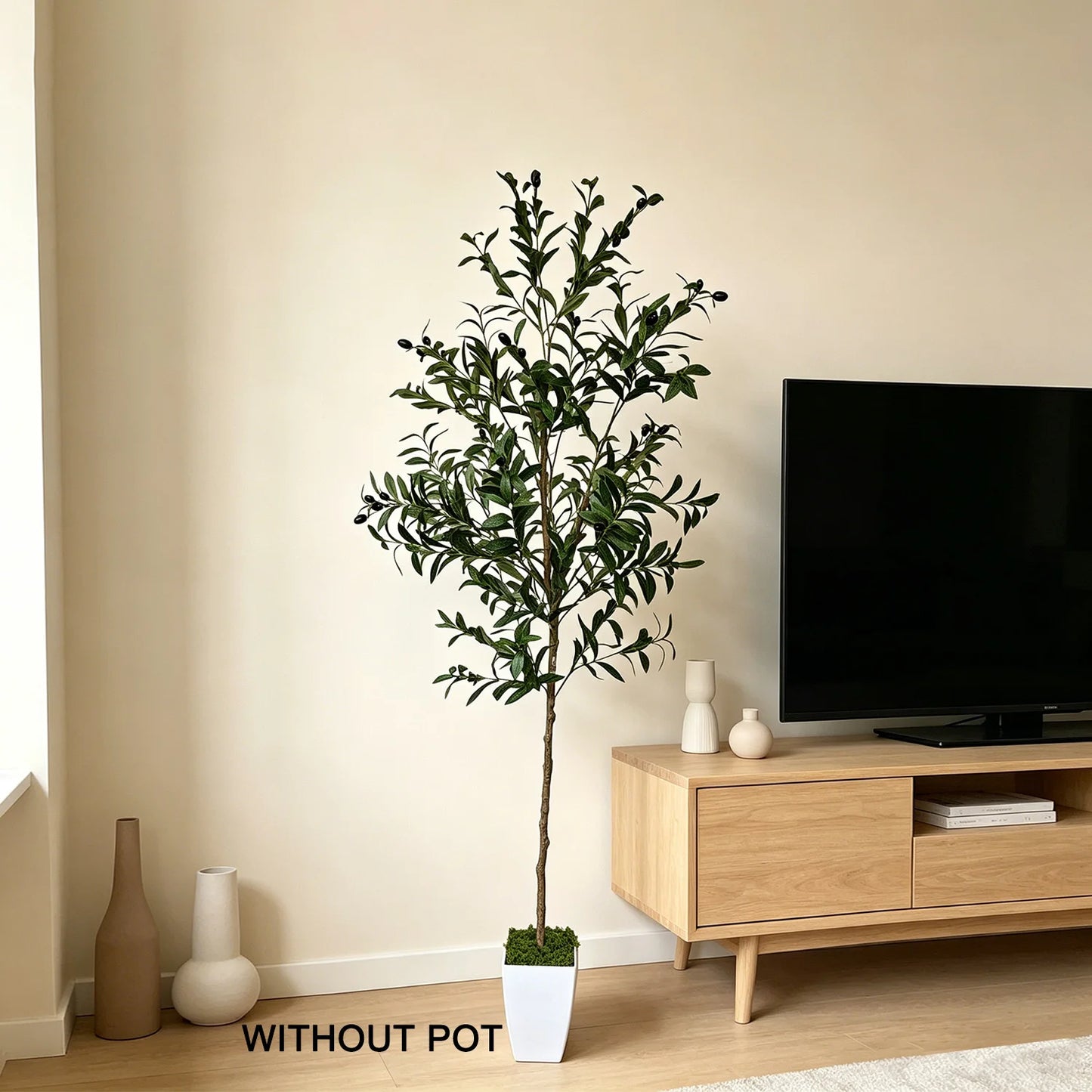 120-180cm Artificial Olive Tree Plant Indoor Outdoor Ornament Fake Plant for Home Garden Balcony Living Room Decoration