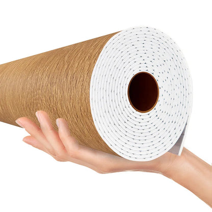 Waterproof Thick Self Adhesive Wallpaper Faux Wood Grain Peel and Stick Furniture Renovation Veneer for Accent Wall