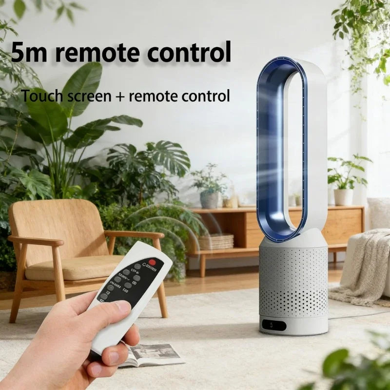 2026 Portable Bladeless Fan Air Purify Circulation Ultra Silent Cooling Tower Fan for Home Dorm Desk Floor