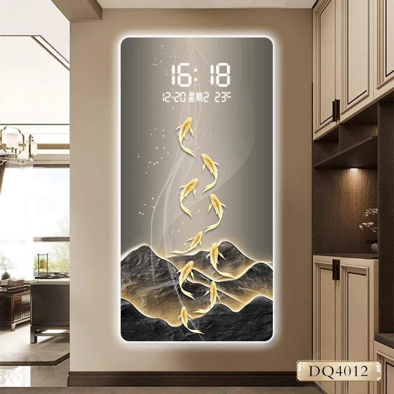 Living Room Painting wall clock house bedroom digital wall clock bedroom items luxury reloj de pared hallway Home decoration