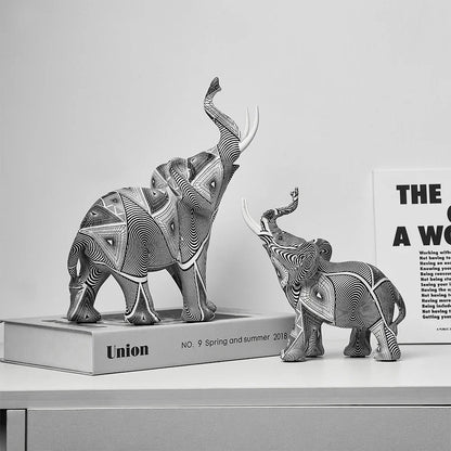 Modern Simple Art Dazzling Elephant Ornaments Creative Crafts Living Room Entrance Desk Resin Decorative Ornaments