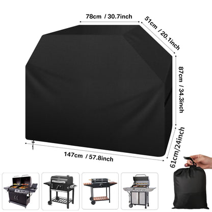 Waterproof Grill BBQ Cover Heavy Duty Barbecue Cover Weather UV & Fade Resistant with Adjustable Straps Gas Grill Cover