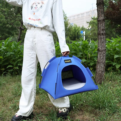 Tent Shape Cat Beds Removable Convenient Storage Pet Bed Portable Outdoor Travel Sunshade Cat and Dog Tent Pet Essentials