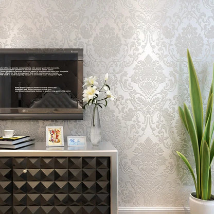 European Style Non-woven Wallpaper Bedroom Living Room Sofa TV Background Wall 3D Embossed Wallpaper