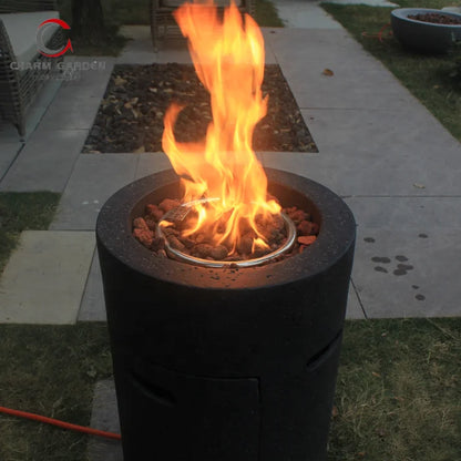 Modern Style Outdoor Gas Heater Stand Patio Heater Propane Gas Fire Column or Fire Pit  for Garden