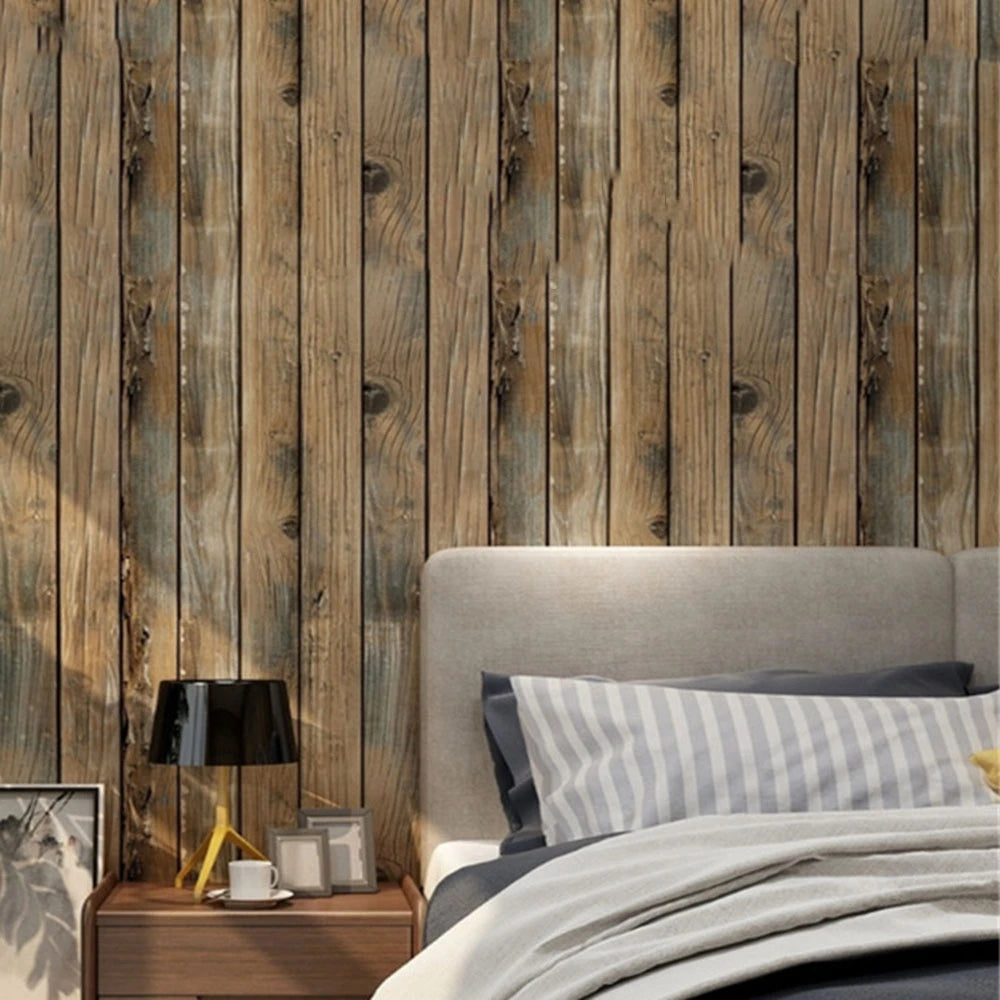 Furniture Decor PVC Kitchen Decor Home Improvement for Restaurant Wall Decor Wood Grain Wallpaper Wall Covering Wallpapers