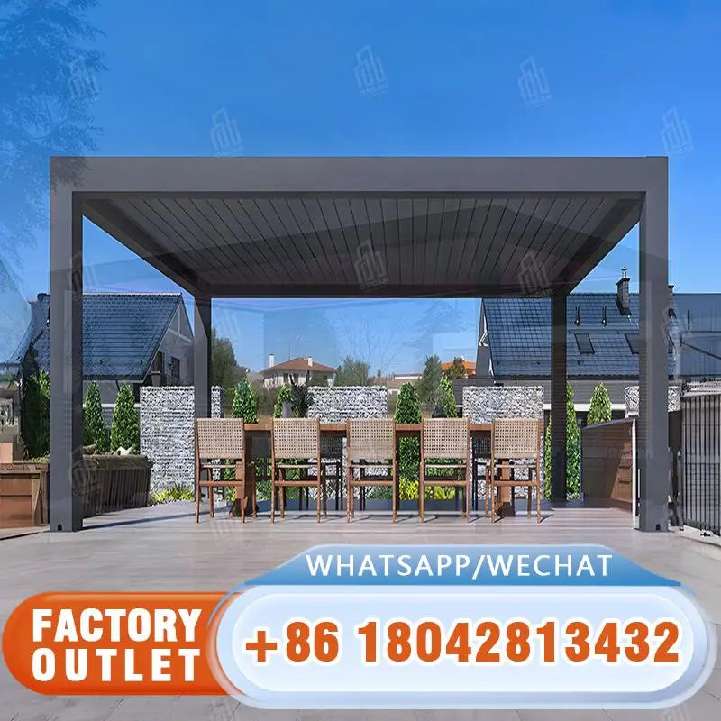 3X3 3X4 4X4 6X4m Outdoor Aluminium  for Garden Patio Balcony Pergola