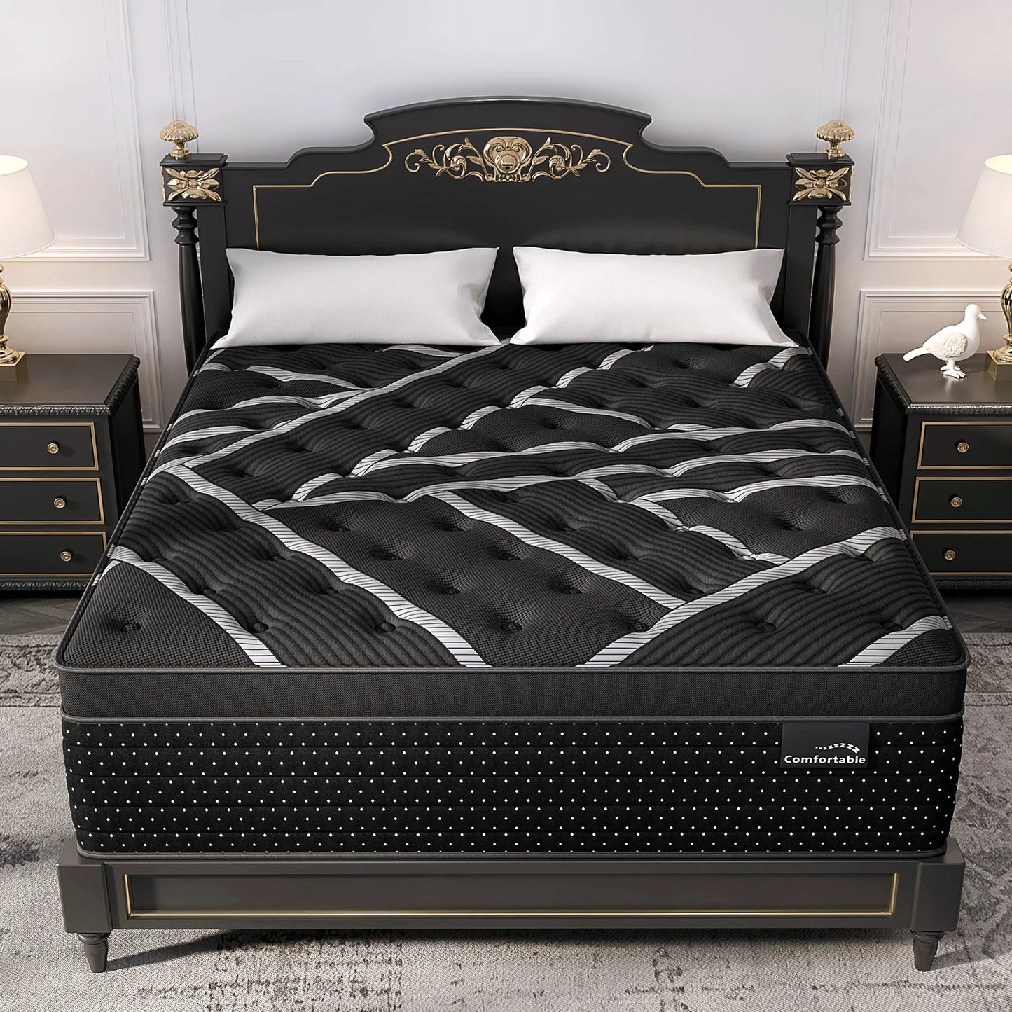 12/14inch Hybrid Gel Memory Foam Mattress with Pocket Spring Medium Firm Motion Isolation Twin Full Queen King Mattress in a Box