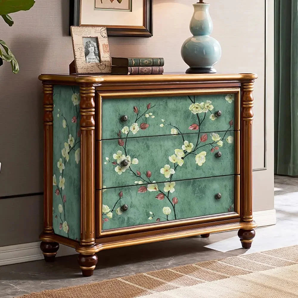 Floral Grey Peel and Stick Wallpaper Flower Self Adhesive Roll Waterproof Removable Contact Paper Furniture Table Renovate Decor