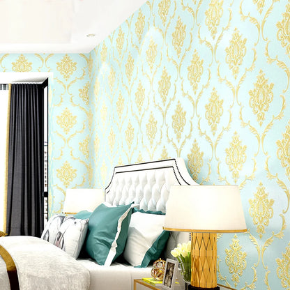 European Style Wallpaper For Bedroom Walls 3D Damascus Non-woven Dining Living Room Sofa TV Background Wall Papers Home Decor