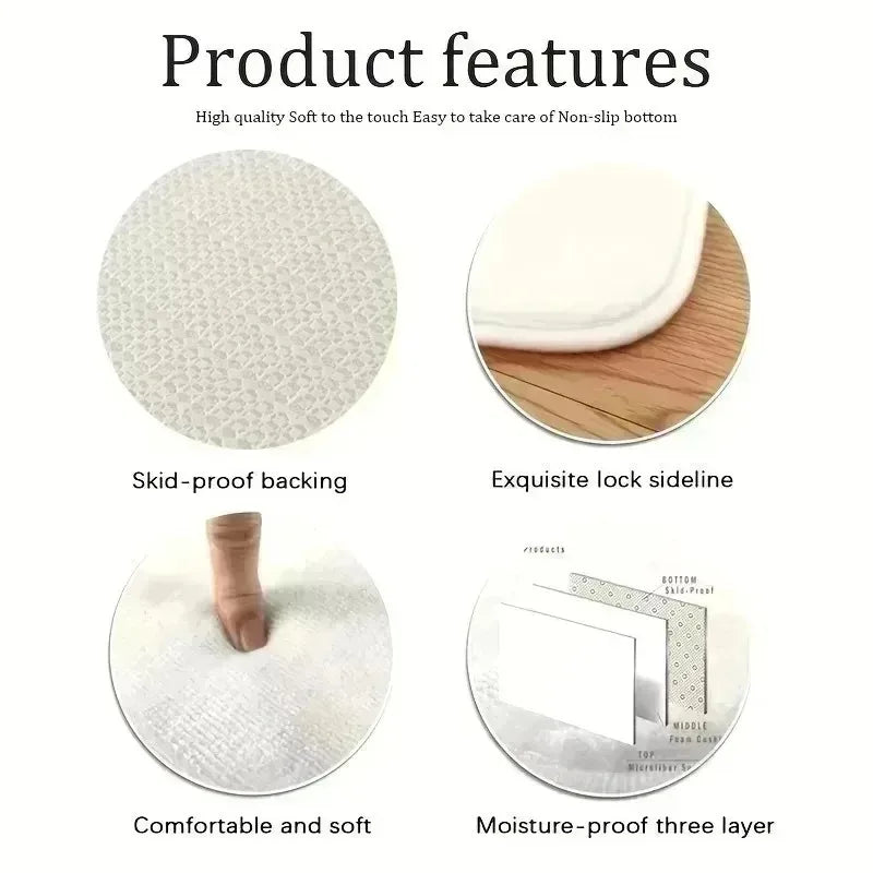 Modern Living Room Floor Mat Simple Lines and Printed Soft Bedrooms Suitable for Living Rooms Terraces Offices Kitchen Floors