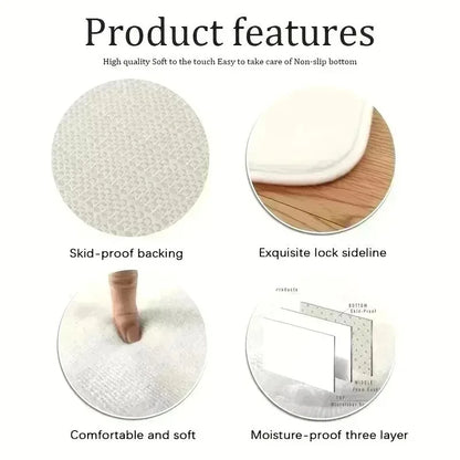 Modern Living Room Floor Mat Simple Lines and Printed Soft Bedrooms Suitable for Living Rooms Terraces Offices Kitchen Floors