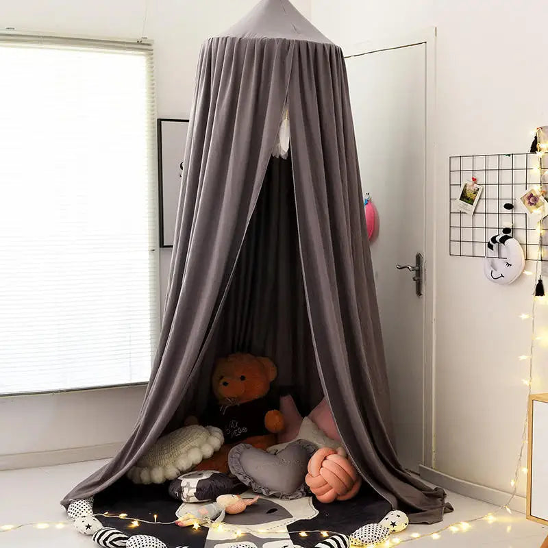 Dome Bed Curtain Children's Windscreen Crib Surround Bed Head Decoration Shading Mosquito Net Bed Tent Large Size Castle Game