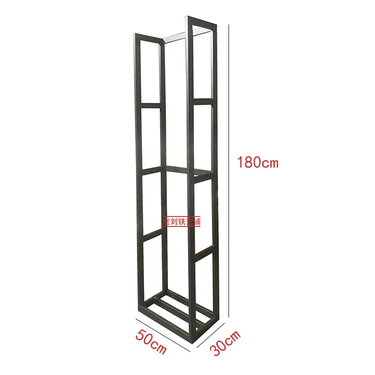 Simple wrought iron stable floor firewood storage rack firewood storage rack B & B villa indoor and outdoor