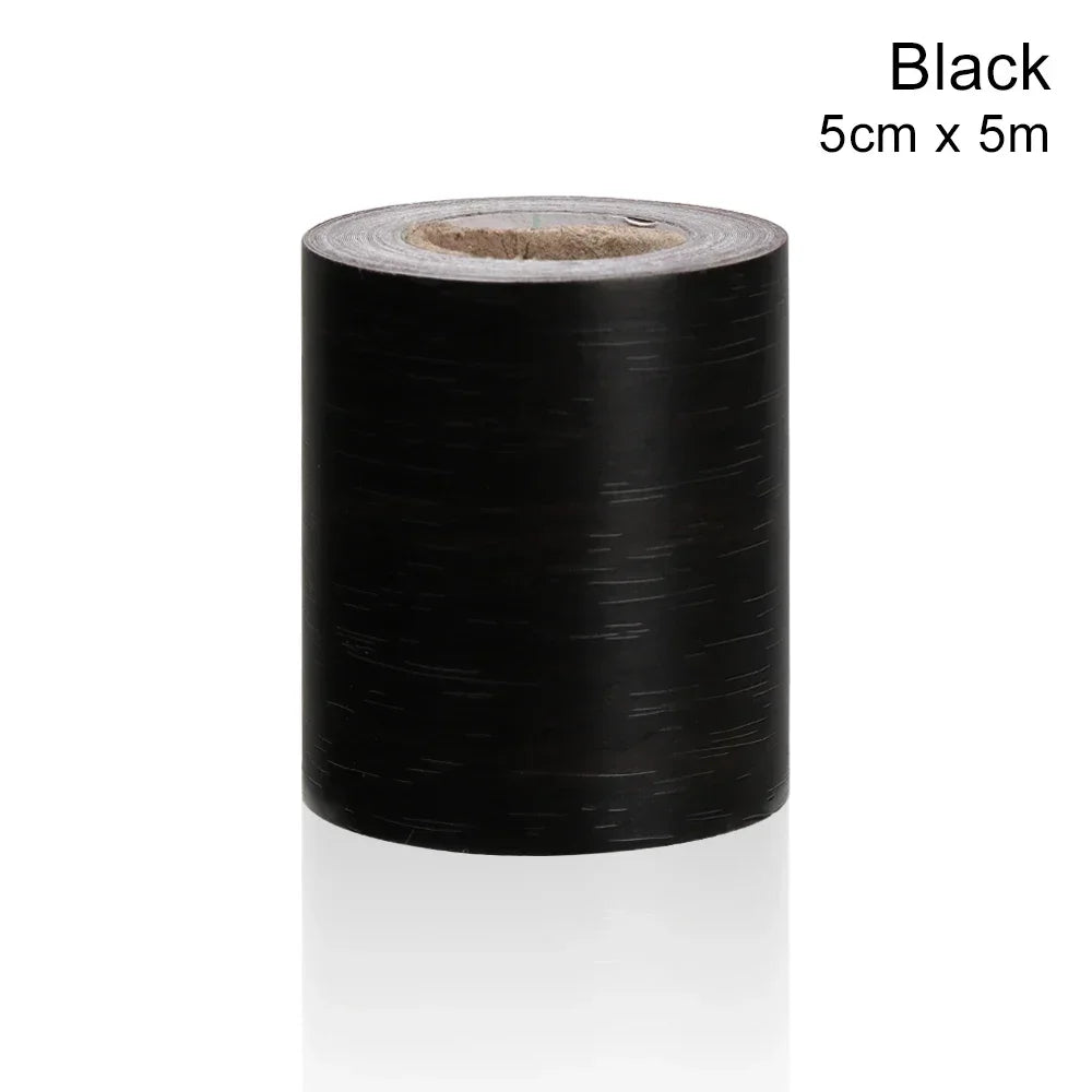 Self-adhesive PVC Waterproof Wood Waist Line Wallpaper Skirting Line Wall Border Stickers Home Decor