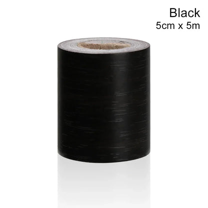Self-adhesive PVC Waterproof Wood Waist Line Wallpaper Skirting Line Wall Border Stickers Home Decor